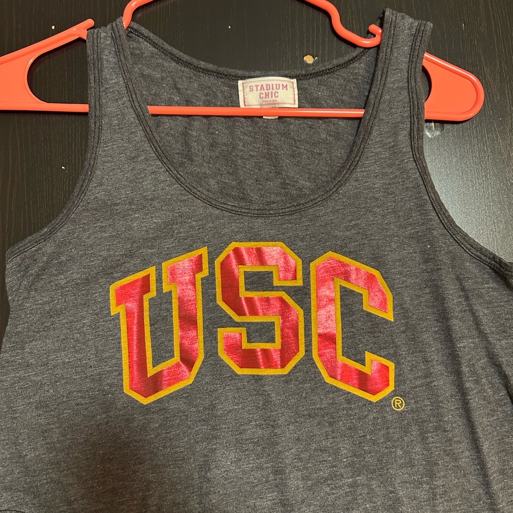 Gray USC Tank Top